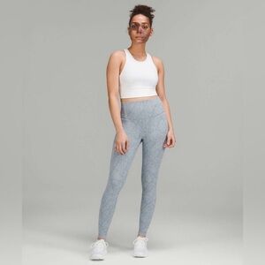 Lululemon Wunder Under High-Rise Tight In Reptilia Jacquard Chambray - size 8